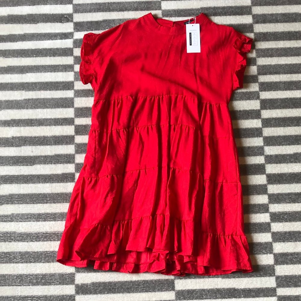 Red Babydoll Mini Dress